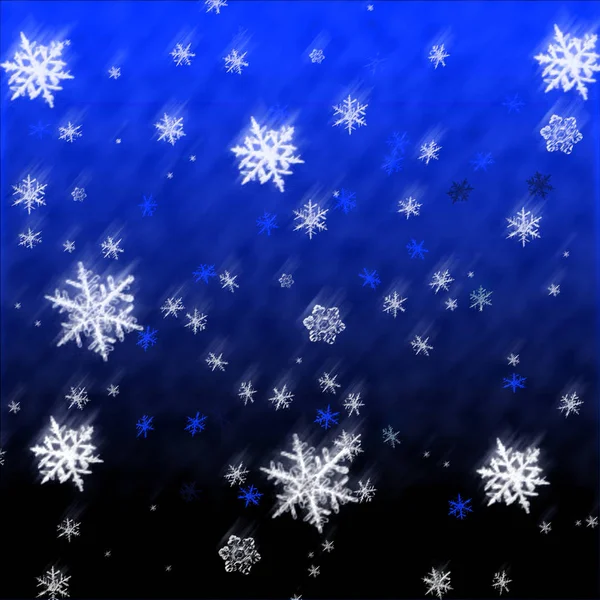 Falling Flocos Neve Cartão Natal Neve Padrão Inverno Ilustração Fundo — Fotografia de Stock