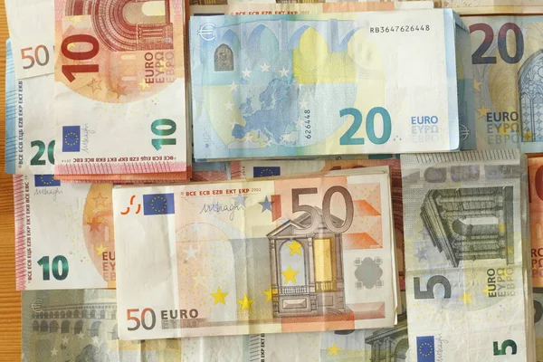 Primer Plano Euro Facturas Dinero — Foto de Stock