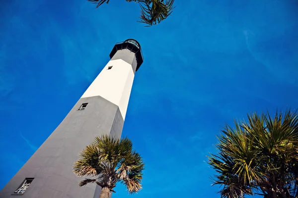 Patrząc Tybee Island Lighthouse Wyspa Tybee Gruzja Usa — Zdjęcie stockowe