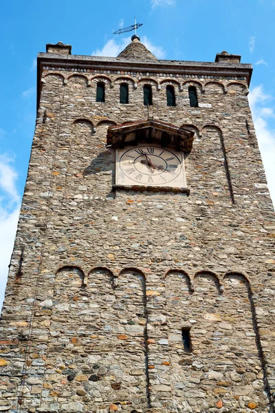 Ancien Clock Tower Italy Europe Old Stone Bell — Stock Photo, Image