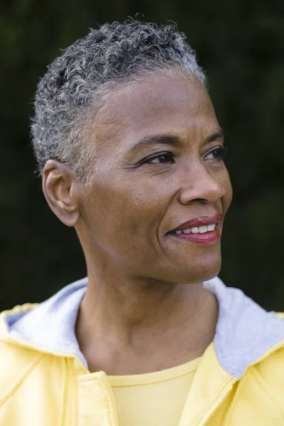 Retrato Una Hermosa Mujer Afroamericana —  Fotos de Stock