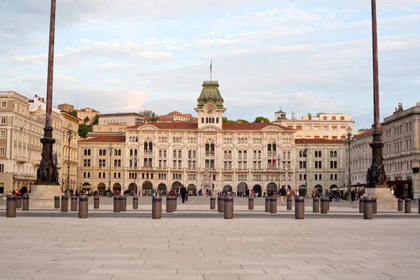 Vista Piazza Unit Italia Trieste Itália — Fotografia de Stock