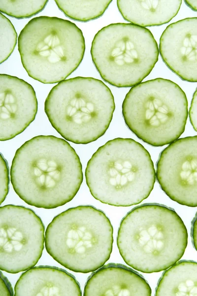 Gemüse Und Ein Raster Aus Grünen Scheiben — Stockfoto