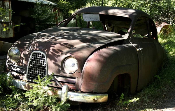 Coche Época Cementerio Coches —  Fotos de Stock