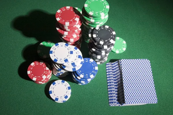 Szerencsejáték Chipek Közeli Bezárása — Stock Fotó