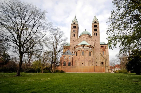 Pohled Katedrálu Seznam Světového Kulturního Dědictví Unesco Porýní Falc Německo — Stock fotografie
