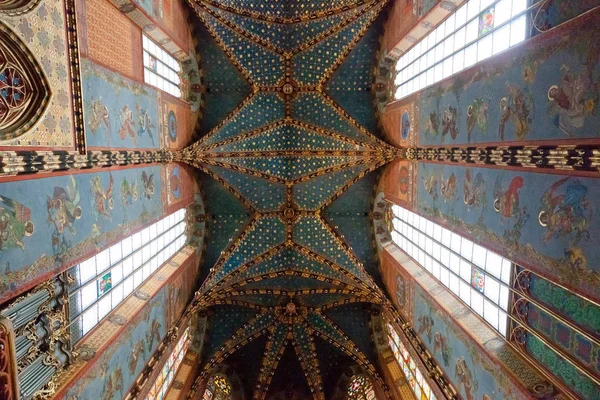 Interior Basílica Santa María Una Iglesia Gótica Ladrillo Reconstruida Siglo — Foto de Stock