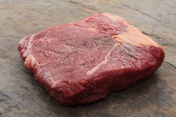 Bifteck Fer Plat Cru Poitrine Crue — Photo