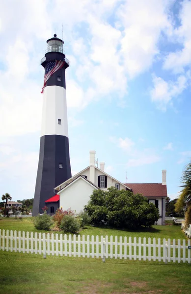 Tybee Island Lighthouse Znajduje Się Gruzji — Zdjęcie stockowe