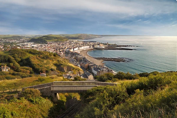 Vistas Magníficas Topo Constitution Hill Perto Aberystwyth País Gales Reino — Fotografia de Stock