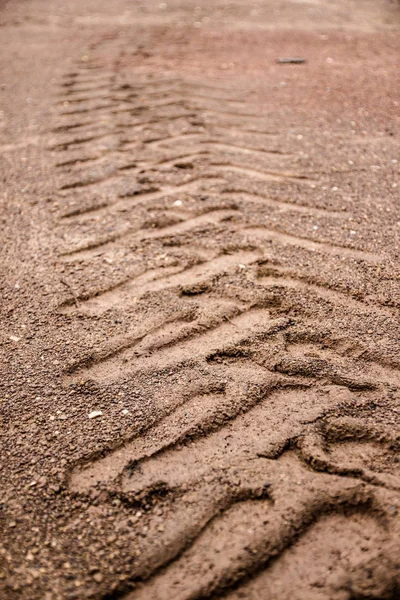 Tyre Tracks Sandstone Background — Stock Photo, Image