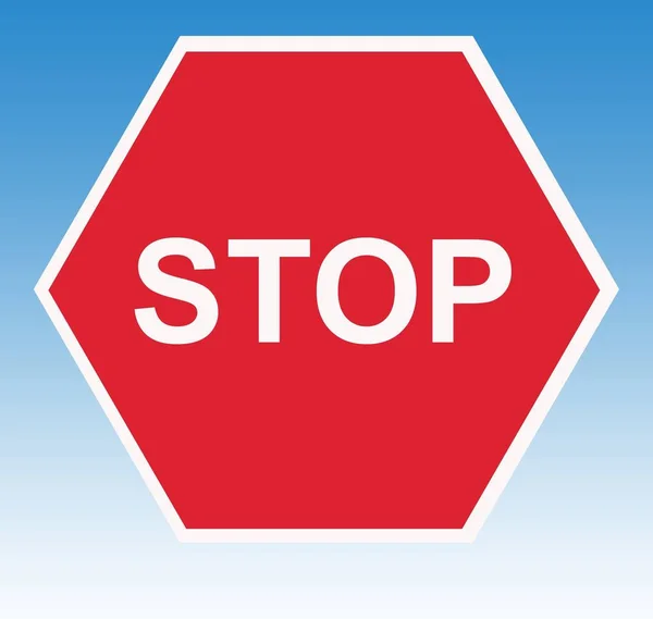 Kırmızı Stop Yol Trafik Işareti Beyaz Arka Plan Üzerinde Izole — Stok fotoğraf