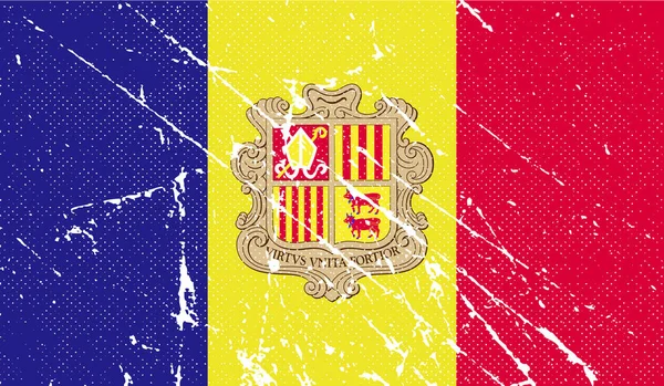 Flag Andorra Old Texture Illustration — Stock Photo, Image