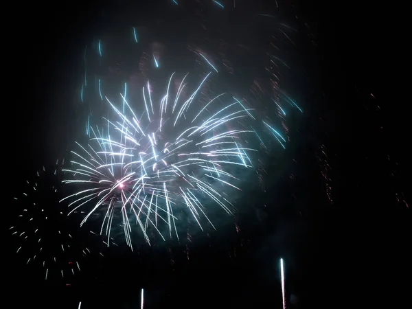 Tűzijáték Bármely Európai Városból Évvel Ezelőtt Előest 2015 2016 — Stock Fotó