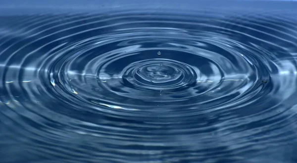 Transparent Drop Water Falls Downward — Stock Photo, Image