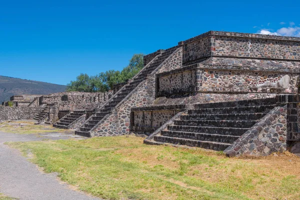 Kis Piramisok Avenue Halott Teotihuacan Mexikó — Stock Fotó