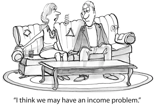 Ich Denke Wir Haben Ein Einkommensproblem — Stockfoto