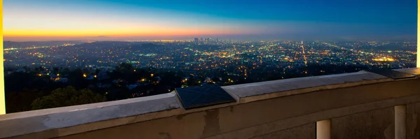 Ville Los Angeles Vue Depuis Observatoire Griffith Crépuscule Comté Los — Photo