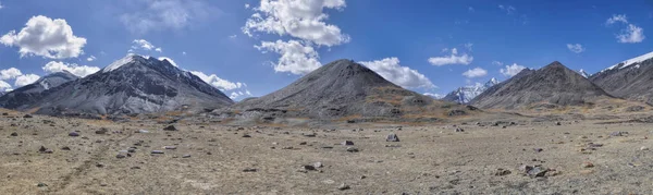 Panorama Escénico Del Paisaje Árido Frío Tayikistán Día Soleado — Foto de Stock