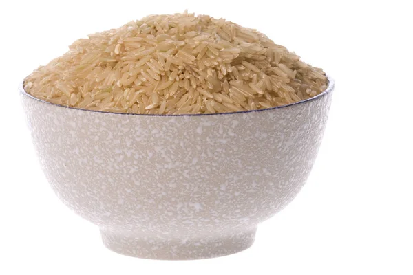 Magia Isolada Arroz Integral Uma Tigela — Fotografia de Stock