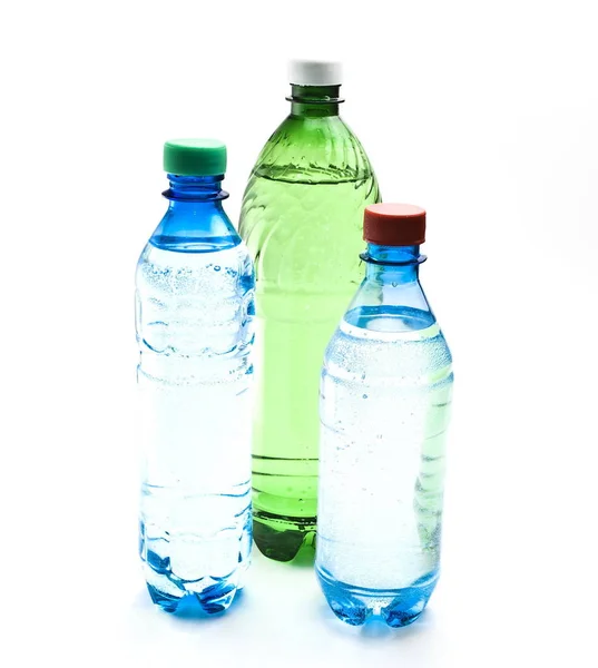 Butelki Wody Białym Tle — Zdjęcie stockowe