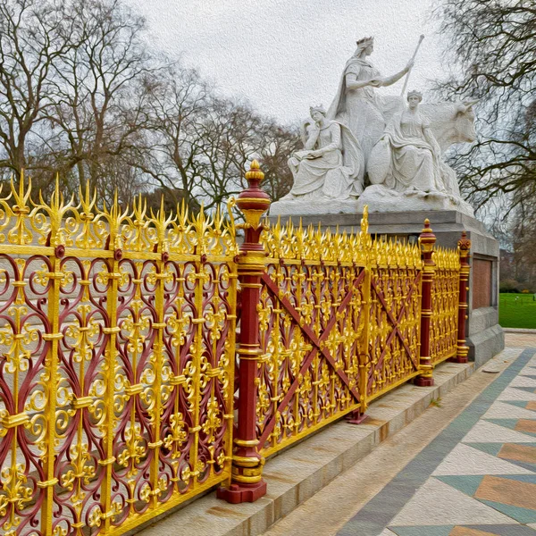 Albert Emlékműve Londoni Anglia Halál Régi Építési — Stock Fotó