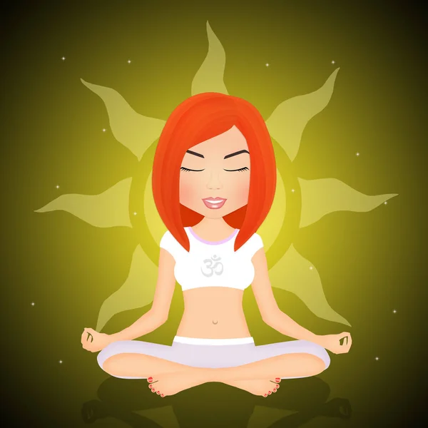 Spiritual Girl Meditation — Stock Photo, Image