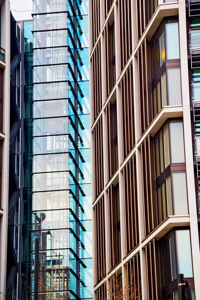 Finestre Nella Città Londra Casa Ufficio Grattacielo Edificio — Foto Stock
