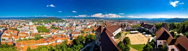 Ljubljana Şehir Havadan Panoramik Görünümü Slovenya Nın Başkenti — Stok fotoğraf