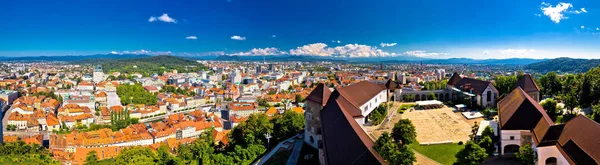 Città Lubiana Veduta Aerea Panoramica Capitale Della Slovenia — Foto Stock