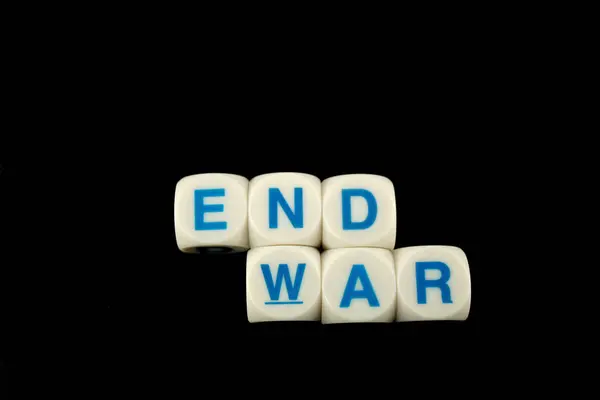 End War Írt Blokkok Elszigetelt — Stock Fotó