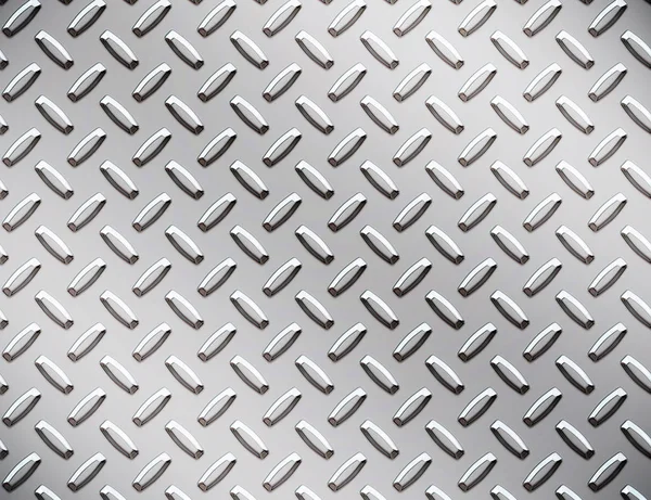 Large Seamless Sheet Alluminium Nickel Diamond Tread Plate — Stock Photo, Image