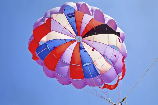 Horizontaal Landschap Van Abstracte Para Zweefvliegtuigen Parachute Van Een Uitkijkpunt — Stockfoto