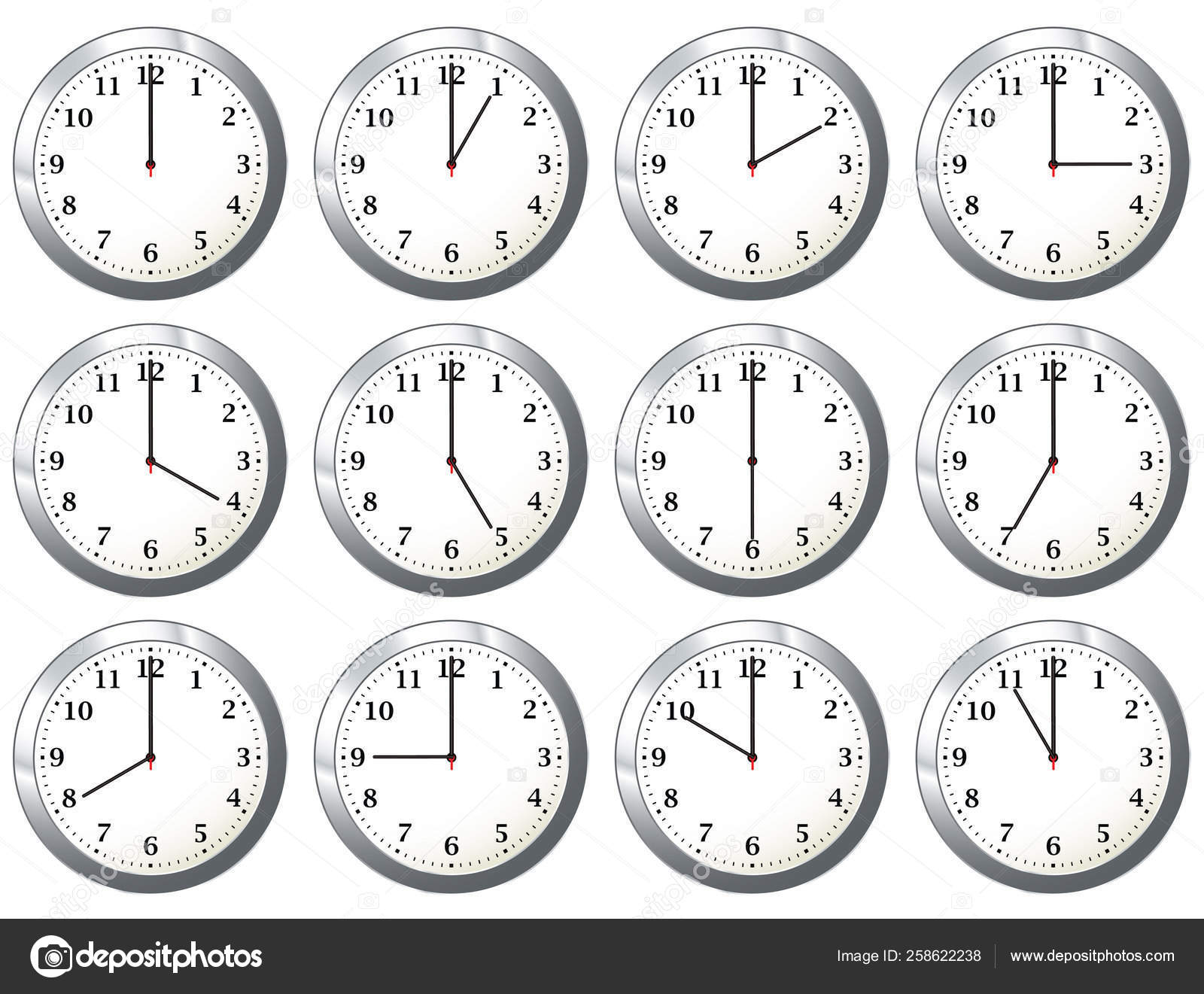 Reloj Pared Oficina Con Variaciones Tiempo Días Completos Con