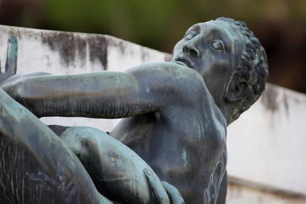 Bronce Italia Estatua Arquitectura Deportes Roma Famoso Hito Monumento Memorial — Foto de Stock