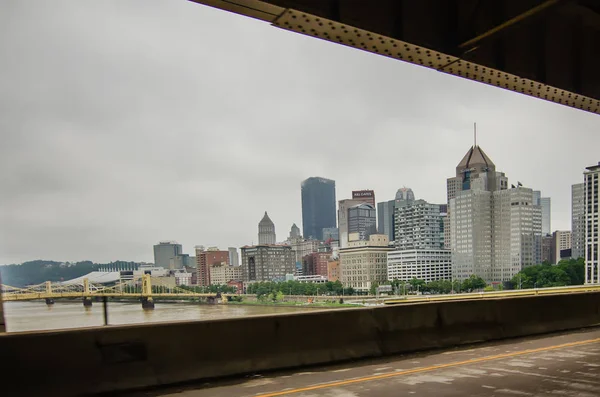 Utsikt Över Stads Staden Pittsburgh Skyline — Stockfoto