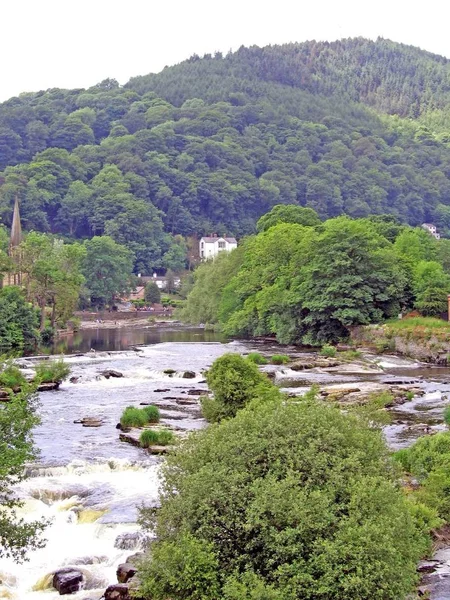 Galler Deki Llangollen Deki Nehir Akıntıları — Stok fotoğraf