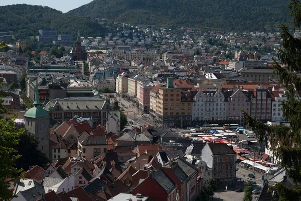 Bergen Ist Norwegens Zweitgrößte Stadt Und Liegt Der Nordsee Westen — Stockfoto