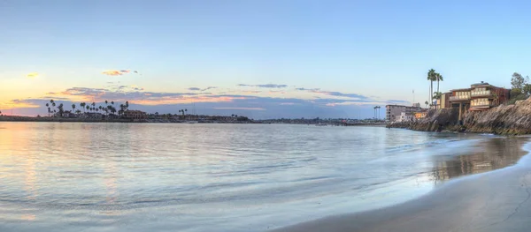 Ηλιοβασίλεμα Πάνω Από Λιμάνι Στο Corona Del Mar Καλιφόρνια Στην — Φωτογραφία Αρχείου