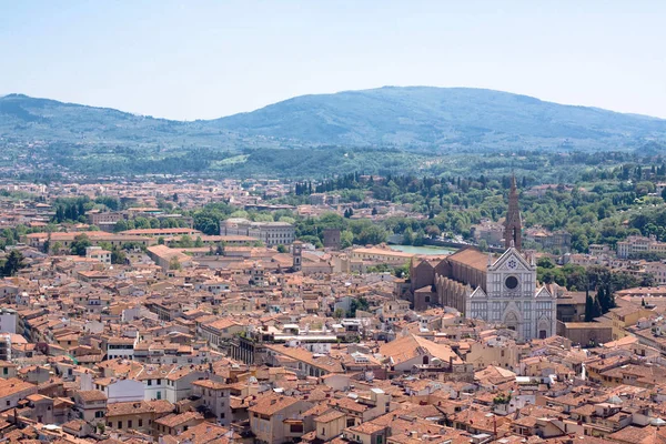 Een Weergave Van Florence Met Nationale Basiliek Van Het Heilig — Stockfoto