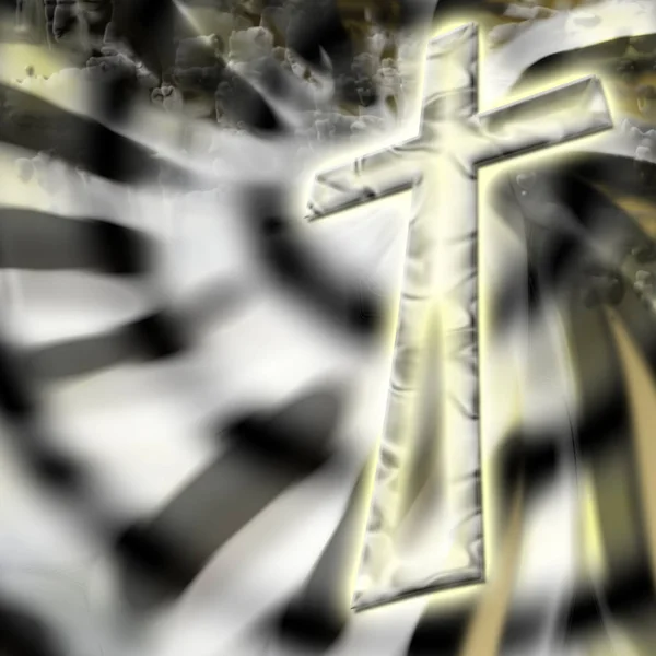 Αφηρημένο Αφηρημένο Χριστιανικό Σταυρό — Φωτογραφία Αρχείου
