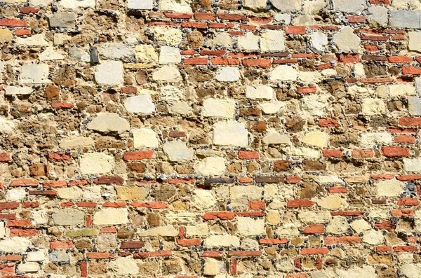 Вінтажна Цегляна Стіна Червоному Камені — стокове фото