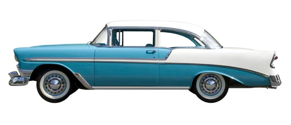 Aqua Bel Air Vintage Αυτοκινήτων Απομονώνονται Κατά Λευκό Φόντο — Φωτογραφία Αρχείου