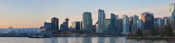 Vancouver British Columbia Canada City Skyline Vista Stanley Park Longo — Fotografia de Stock