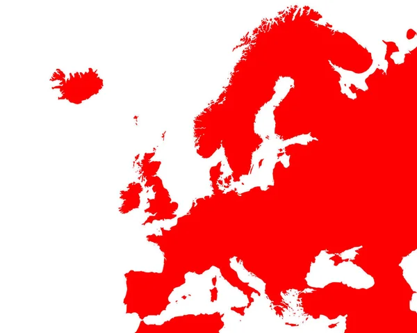 Λεπτομερή Χάρτη Της Ευρώπης — Φωτογραφία Αρχείου