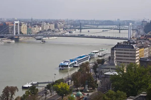 Vue Sur Danube Depuis Colline Château — Photo