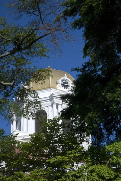 Typical Southern USA courthouse with gold  dome. This was taken in Cartersville, Georgia.