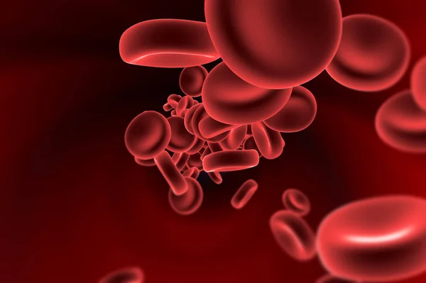 Gerenderde Bloedcellen — Stockfoto