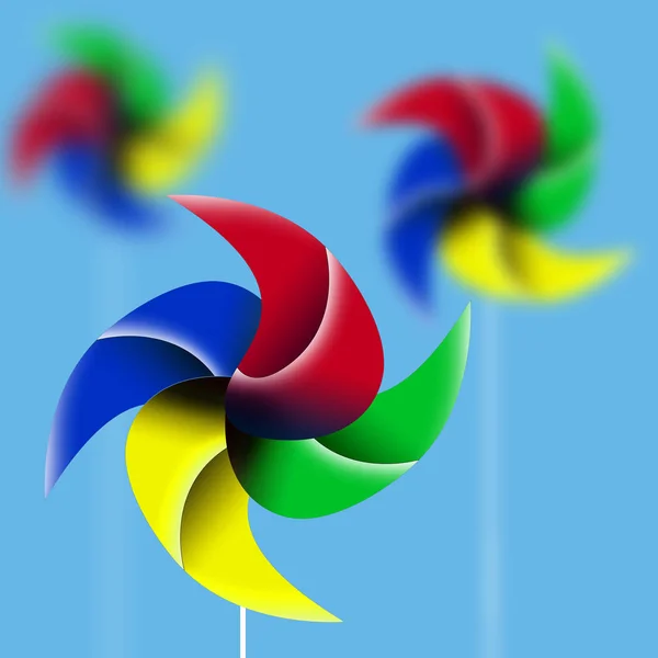 Pinwheel Símbolo Brinquedo — Fotografia de Stock