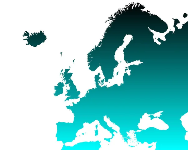 Mapa Detallado Europa — Foto de Stock
